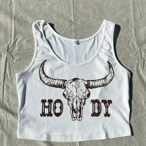 NWOT Howdy Cropped Tank Top